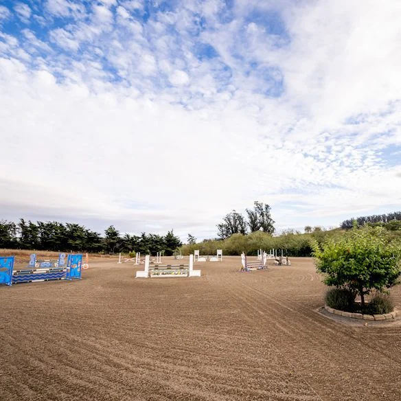 Outdoor jumping arena